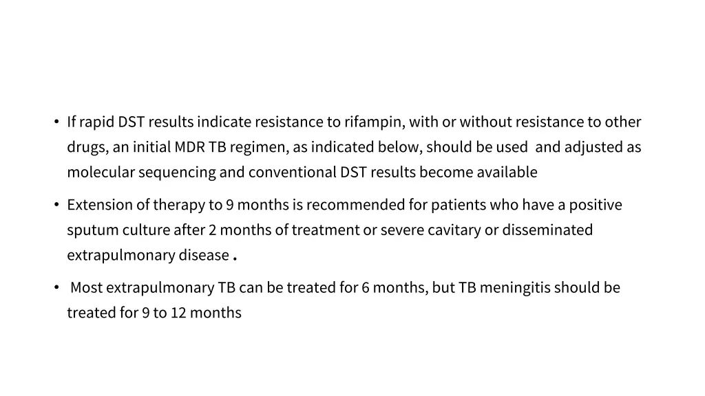 if rapid dst results indicate resistance