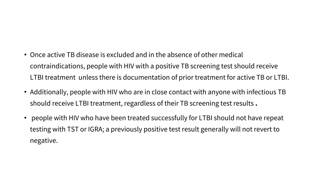 once active tb disease is excluded