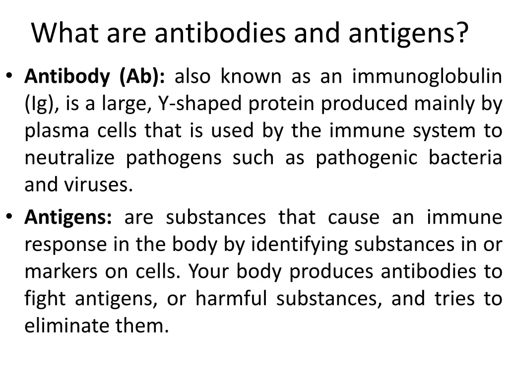 what are antibodies and antigens