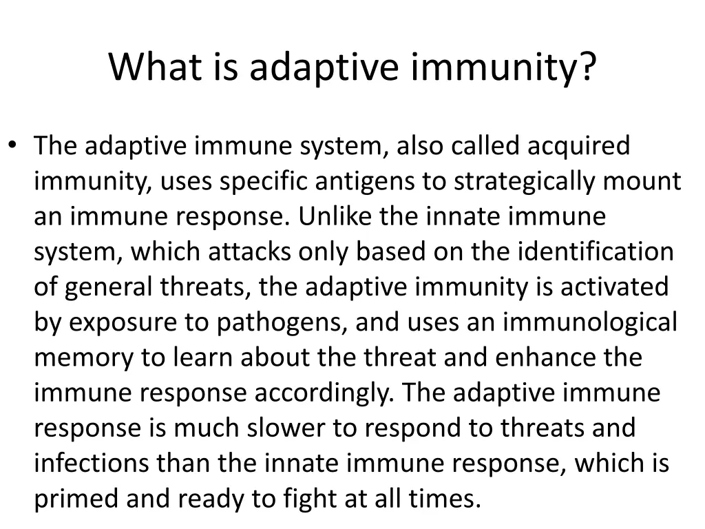 what is adaptive immunity