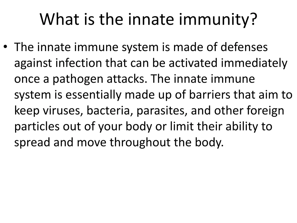 what is the innate immunity