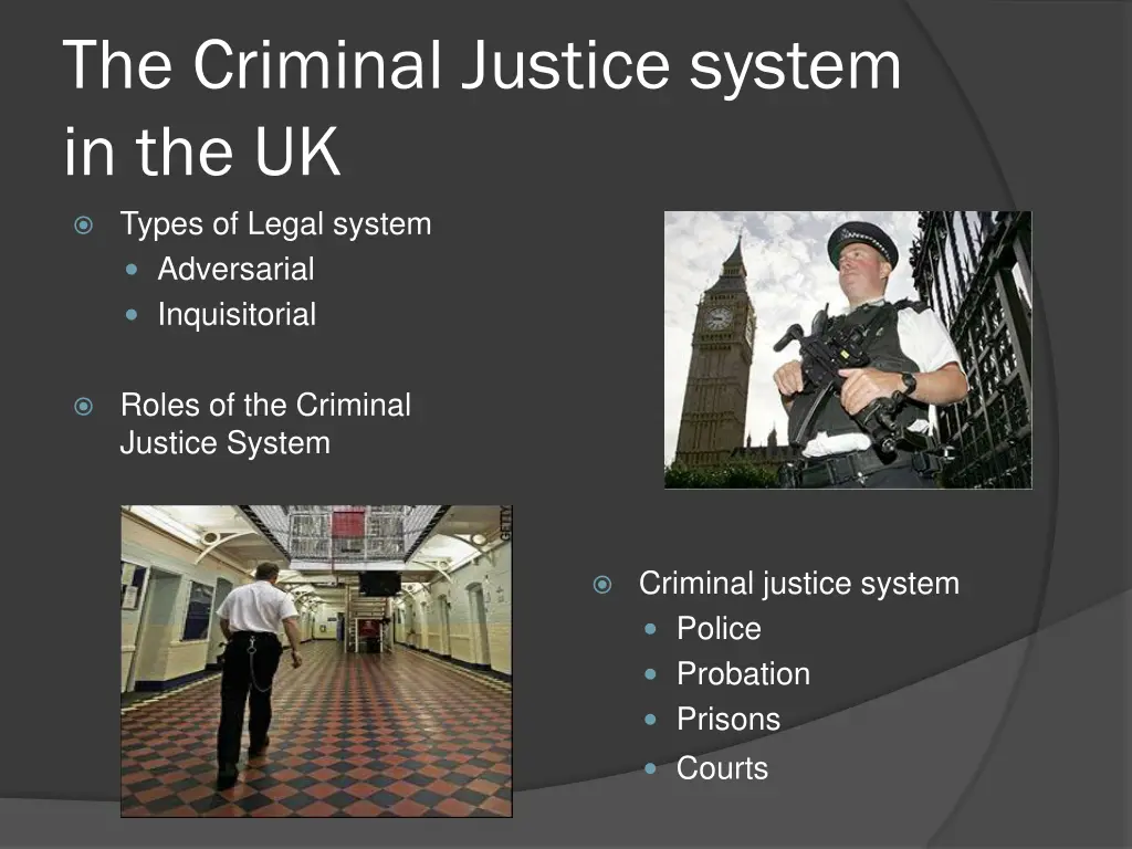 the criminal justice system in the uk