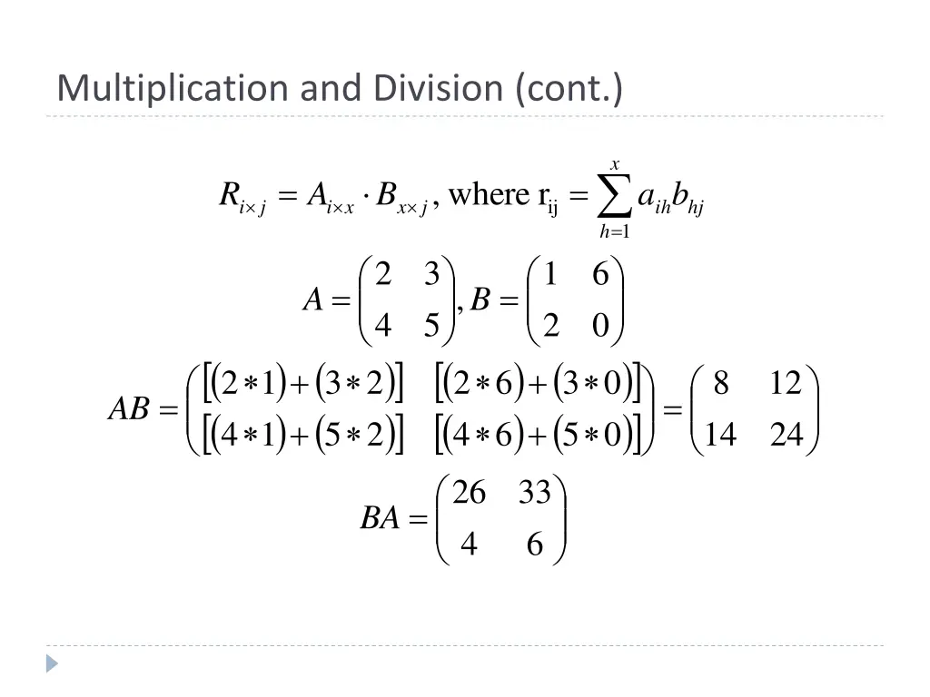 multiplication and division cont