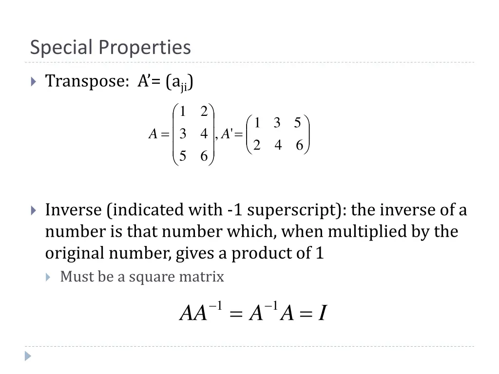 special properties