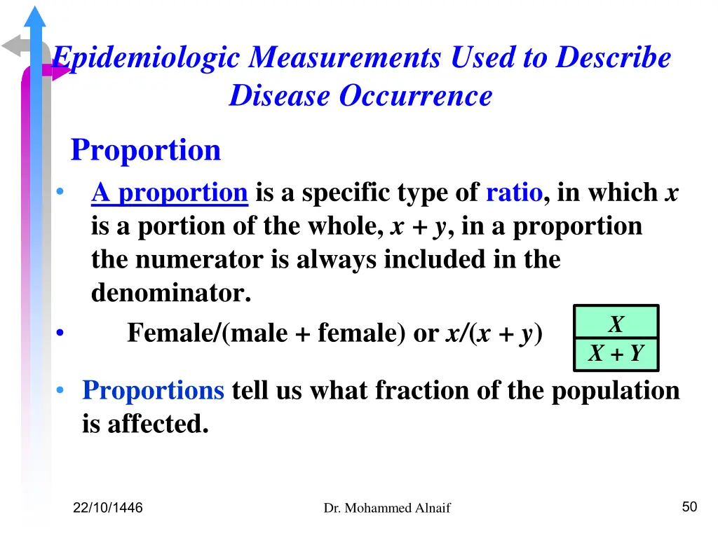 epidemiologic measurements used to describe 10