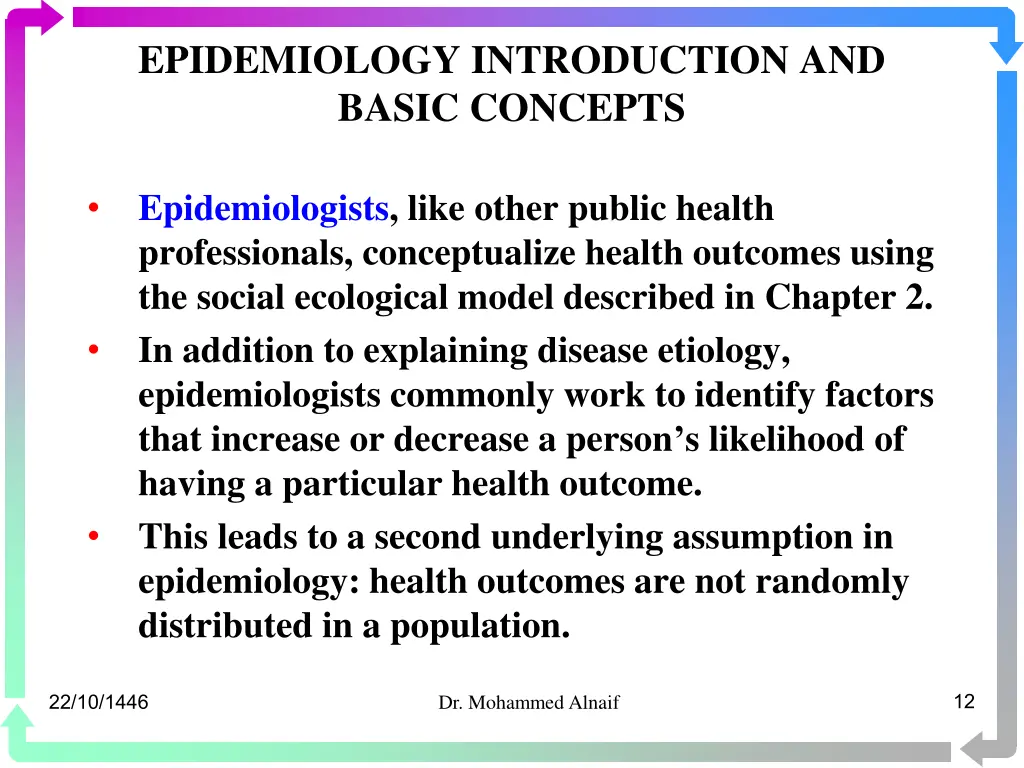 epidemiology introduction and basic concepts 10