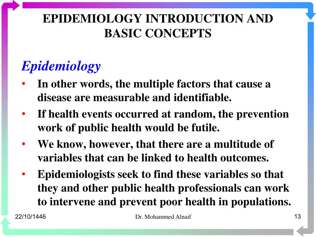 epidemiology introduction and basic concepts 11