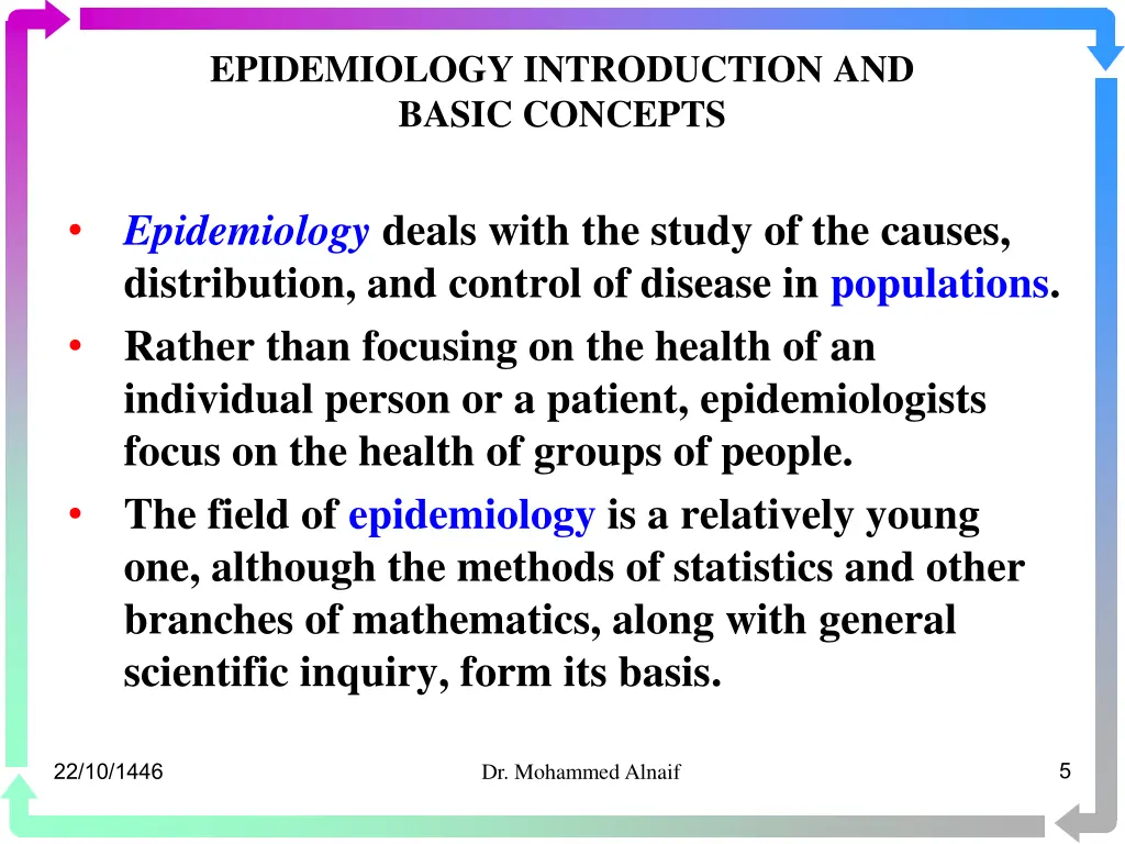 epidemiology introduction and basic concepts 3