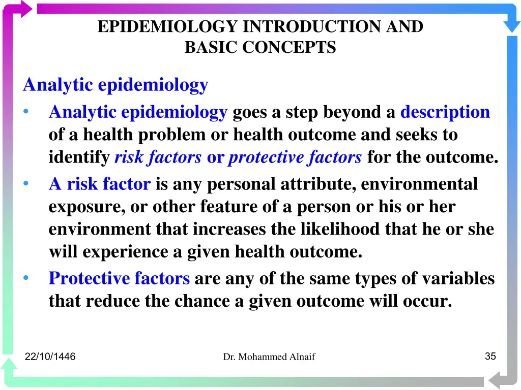 epidemiology introduction and basic concepts 31