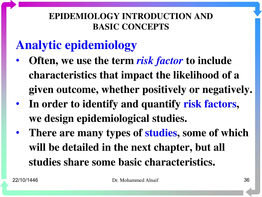 epidemiology introduction and basic concepts 32