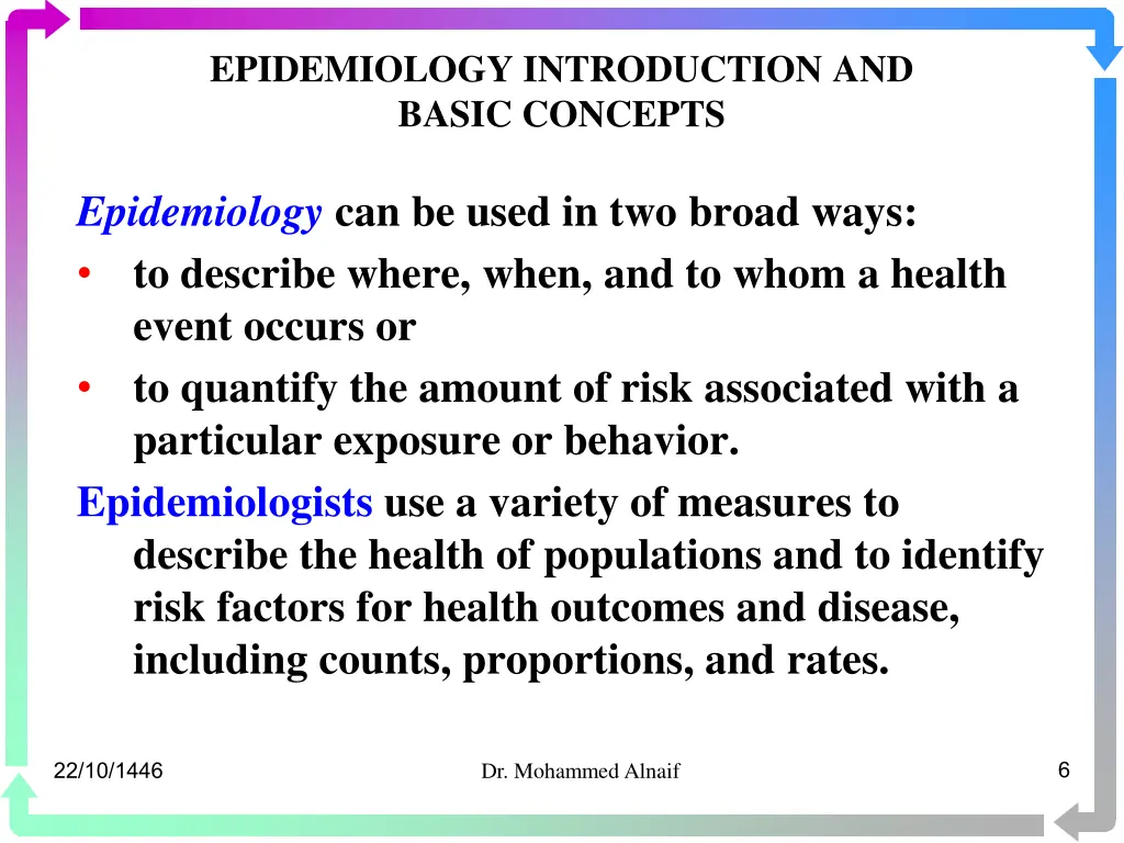 epidemiology introduction and basic concepts 4