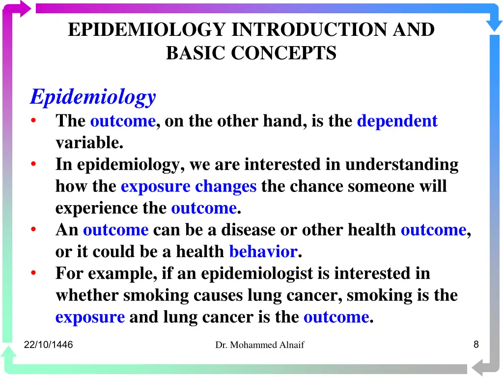 epidemiology introduction and basic concepts 6