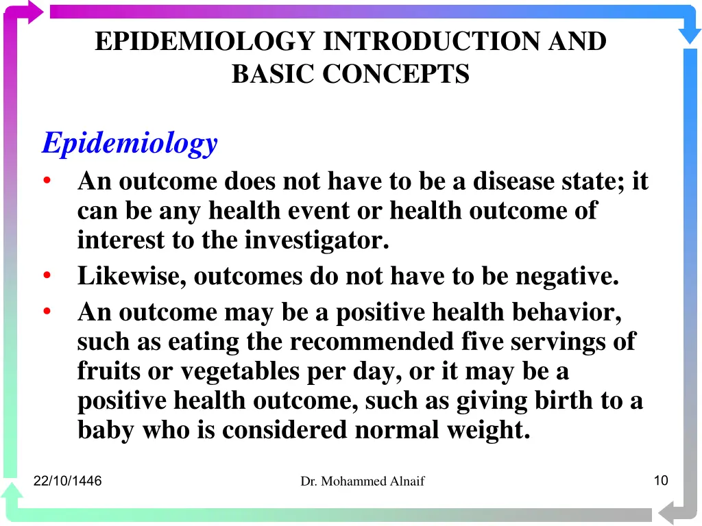 epidemiology introduction and basic concepts 8