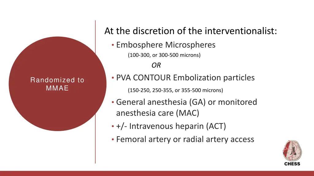 at the discretion of the interventionalist