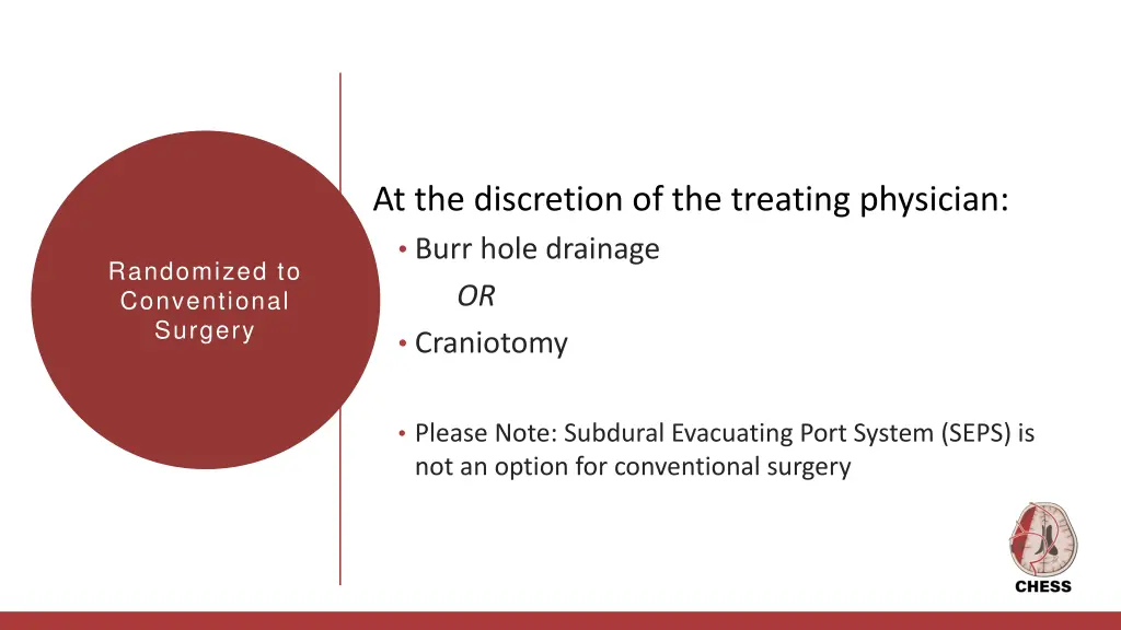 at the discretion of the treating physician burr