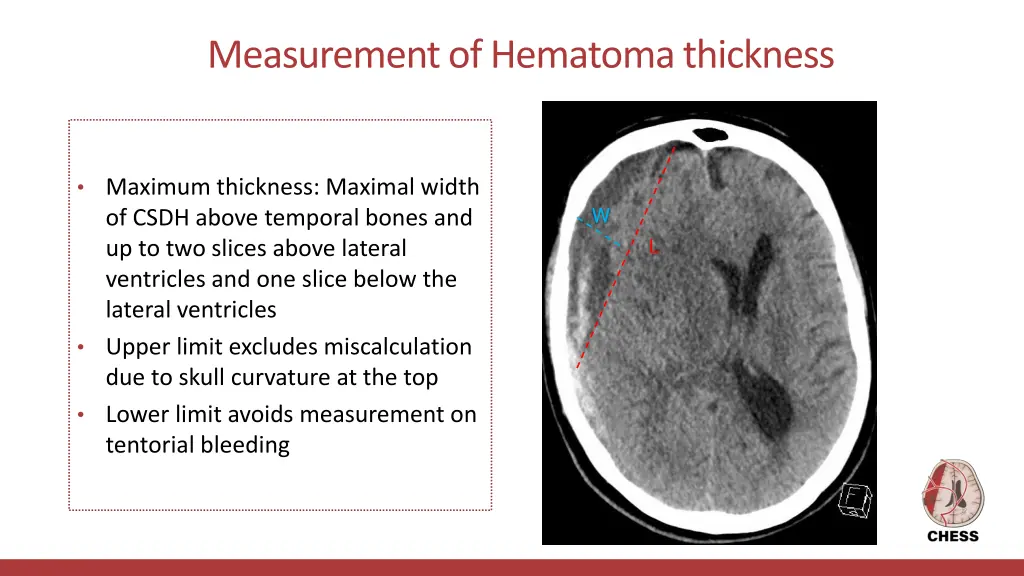 measurement of hematoma thickness
