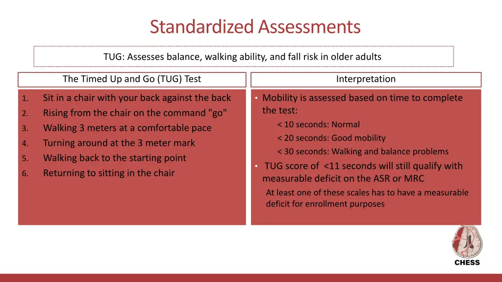standardized assessments