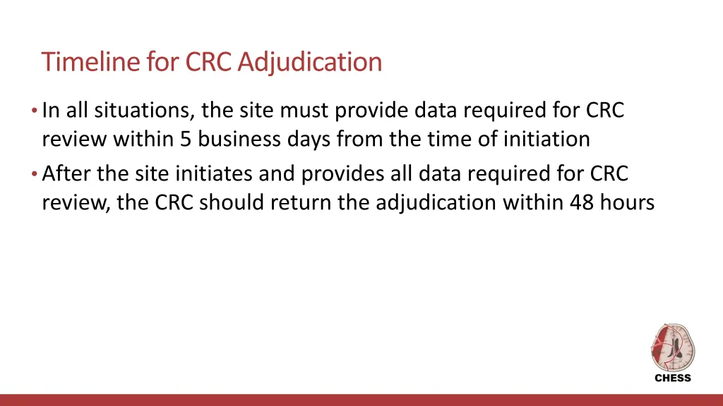 timeline for crc adjudication
