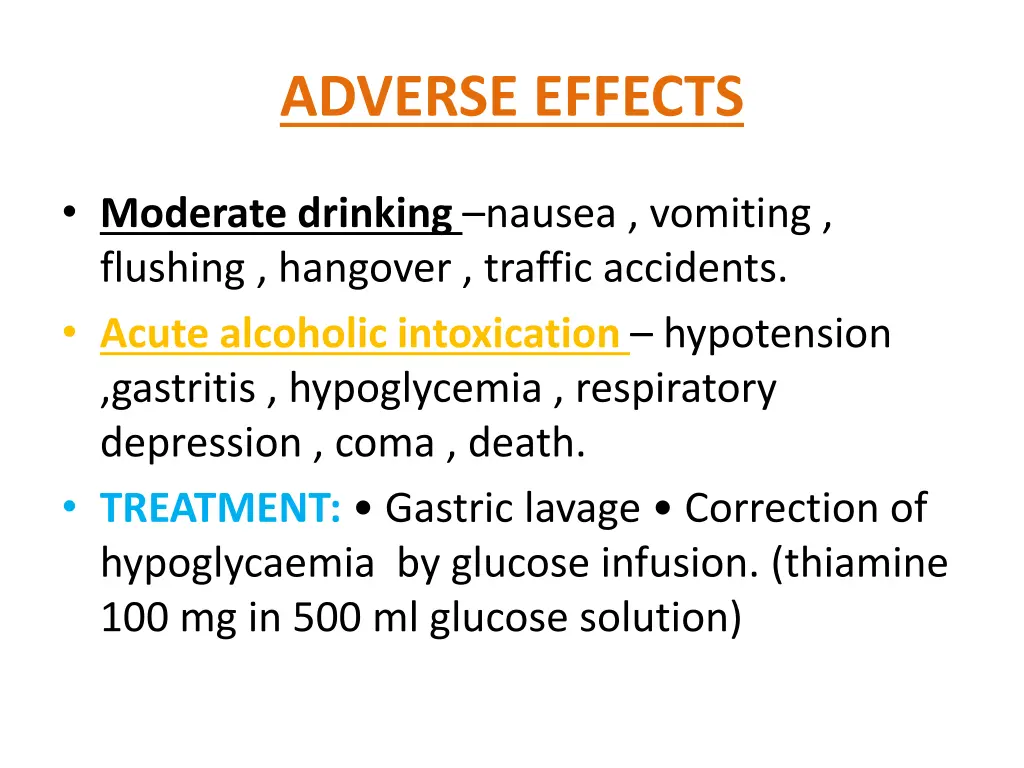 adverse effects