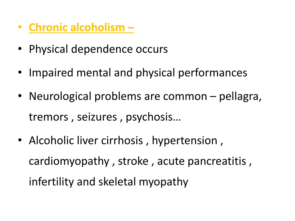 chronic alcoholism
