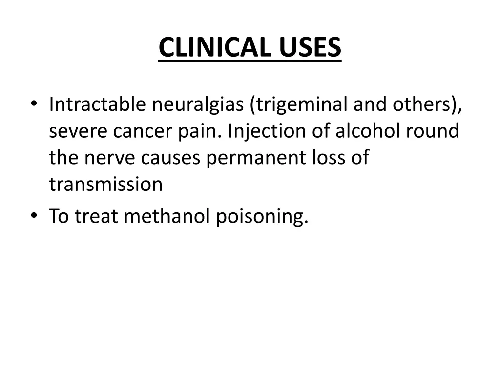 clinical uses 1