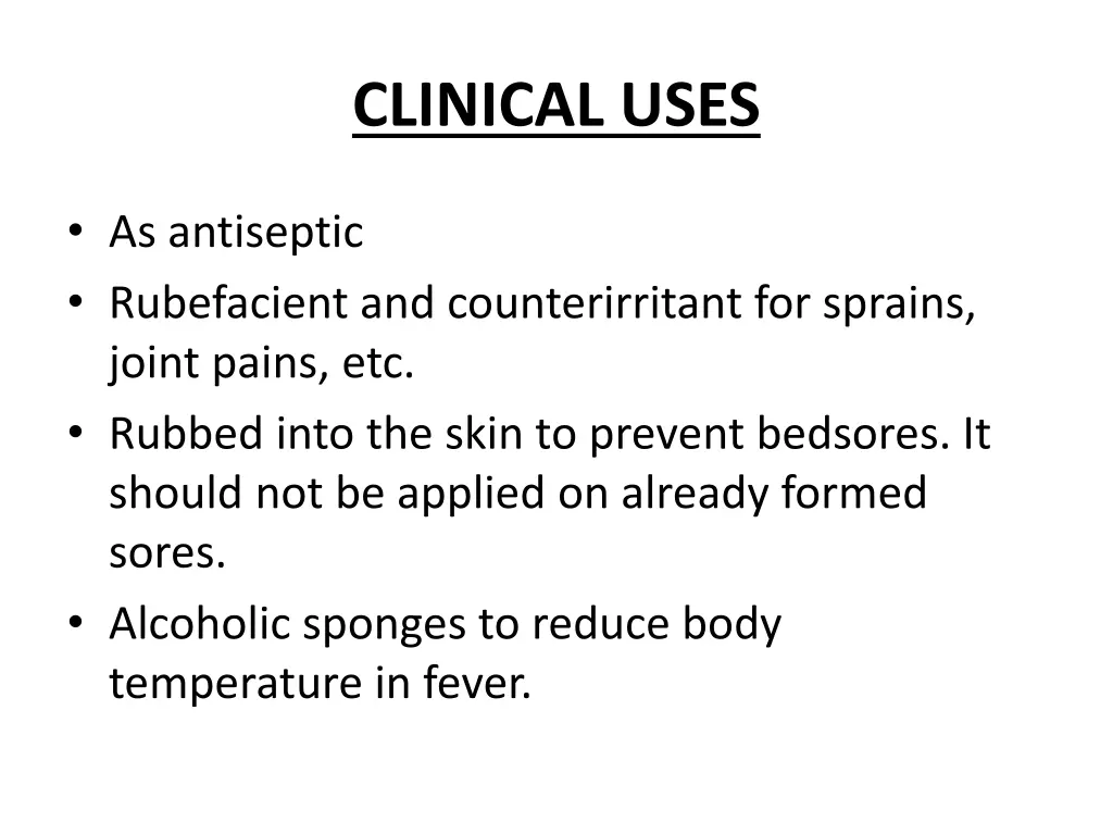 clinical uses