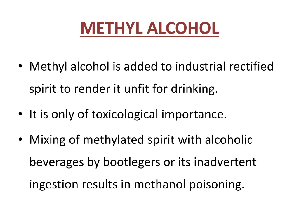 methyl alcohol