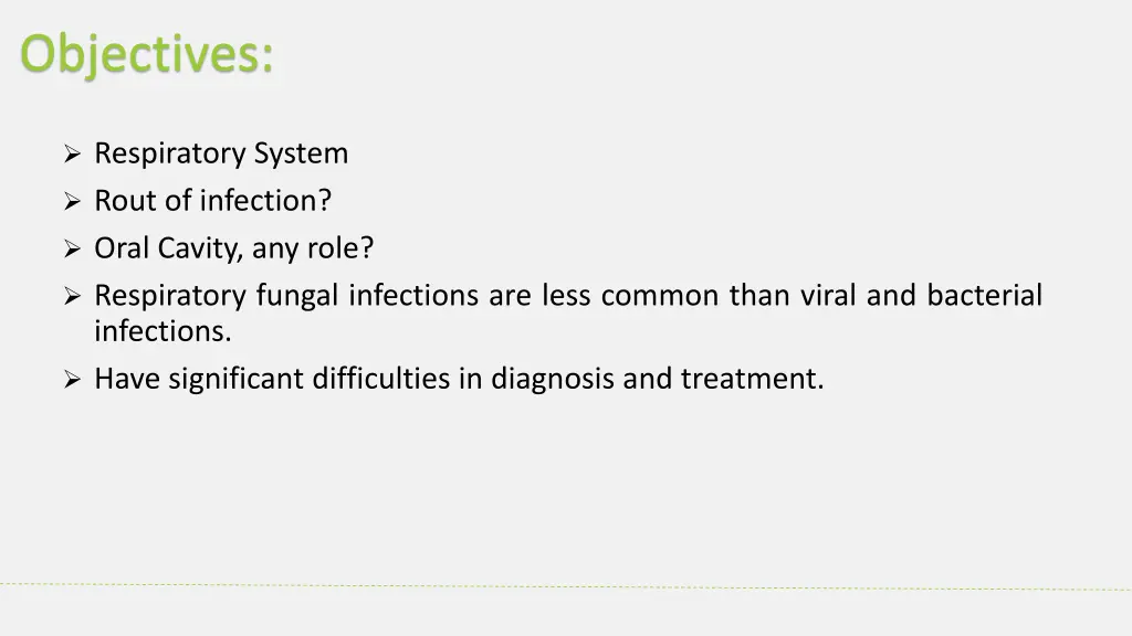 objectives