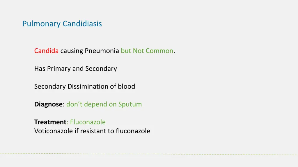 pulmonary candidiasis