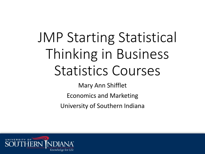 jmp starting statistical thinking in business