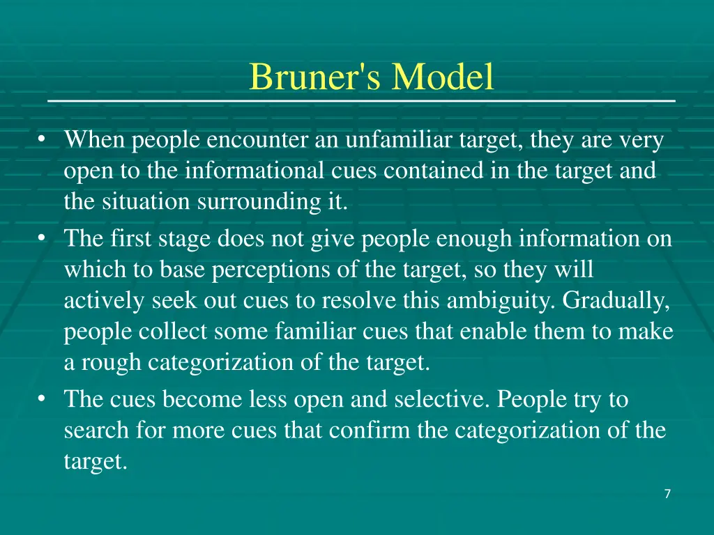 bruner s model