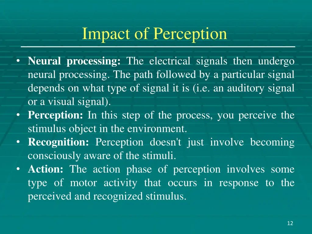 impact of perception 1