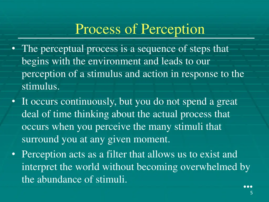 process of perception