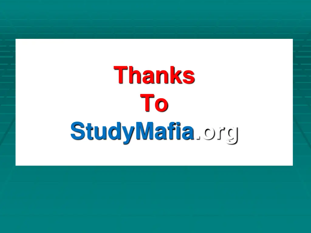 thanks to