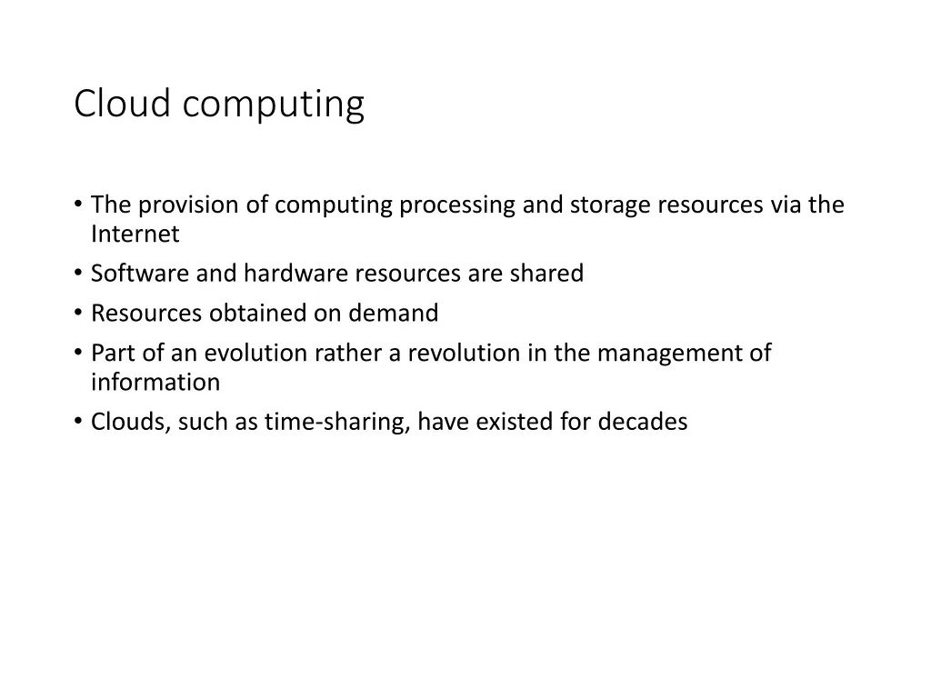 cloud computing
