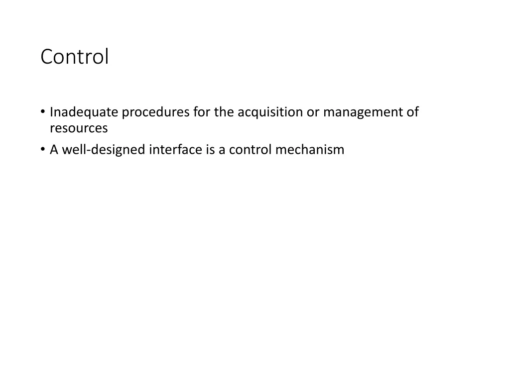control