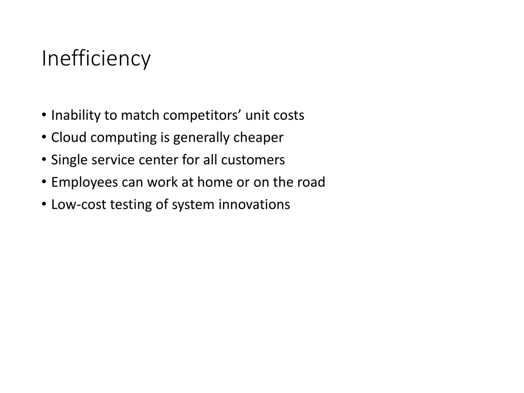 inefficiency