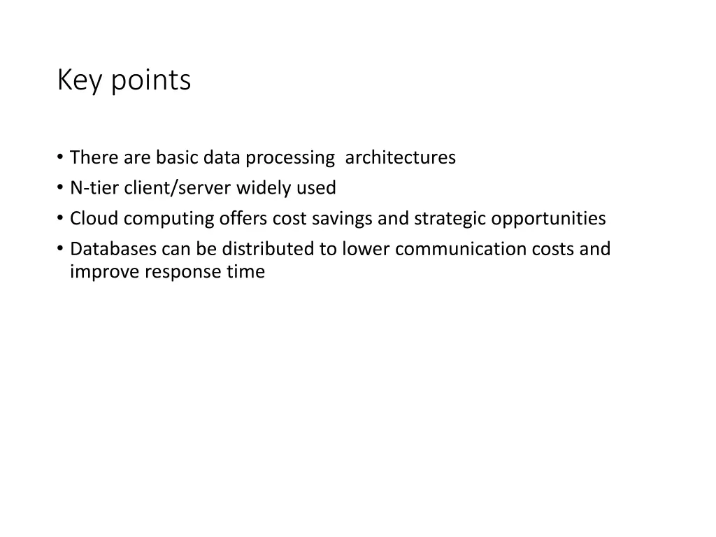 key points