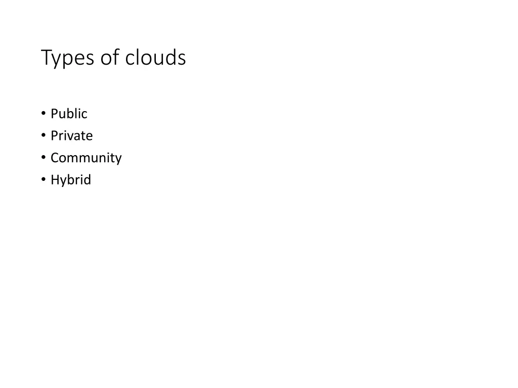 types of clouds
