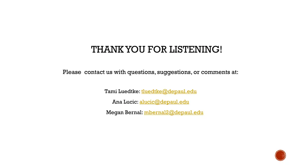 thank you for listening