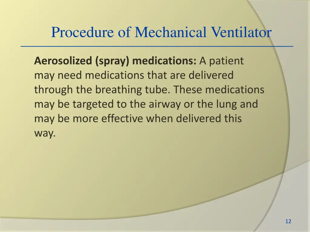 procedure of mechanical ventilator 2