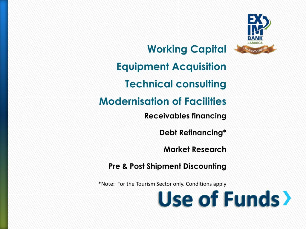 working capital equipment acquisition technical