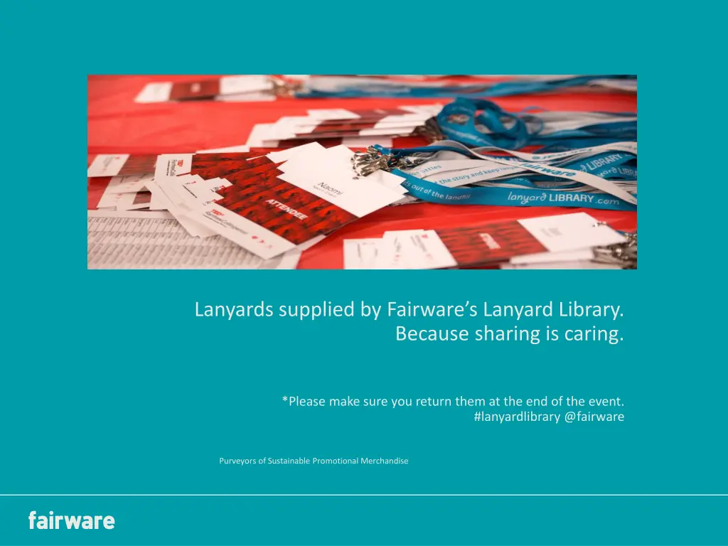 lanyards supplied by fairware s lanyard library