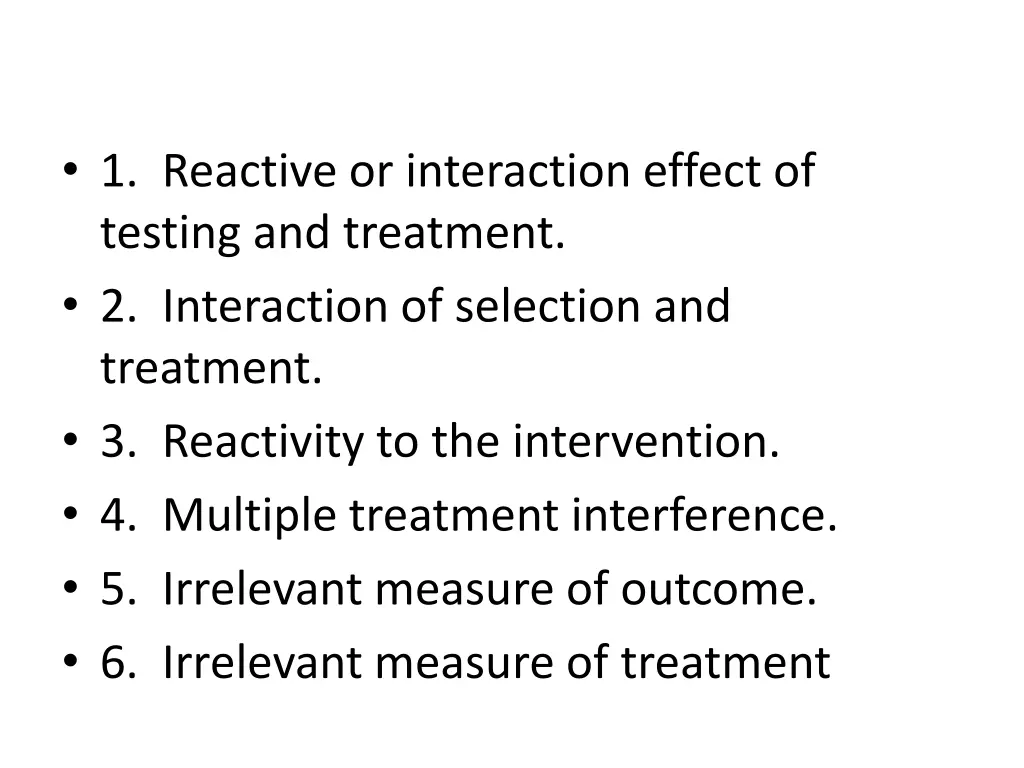 1 reactive or interaction effect of testing