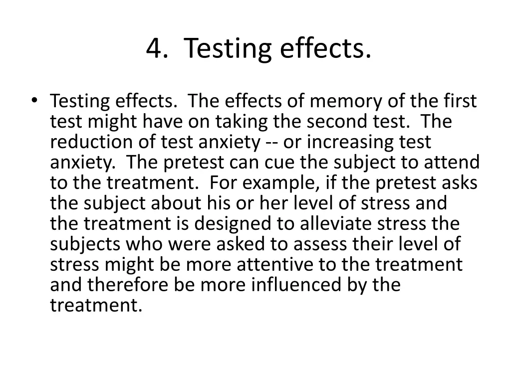 4 testing effects