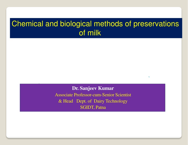 chemical and biological methods of preservations