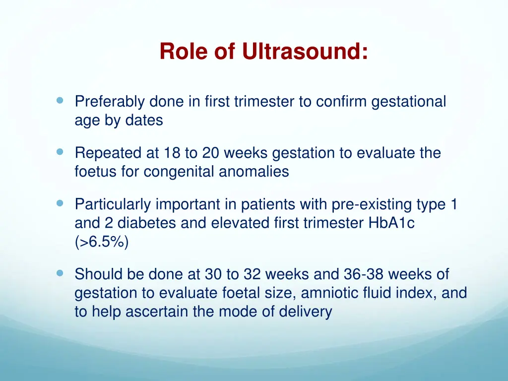 role of ultrasound