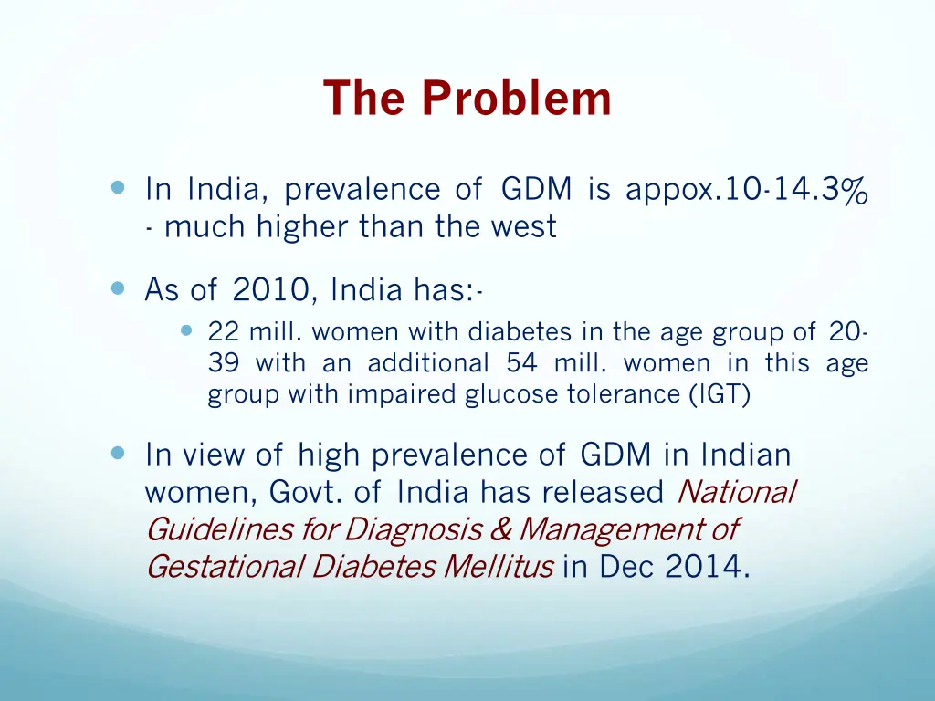 the problem