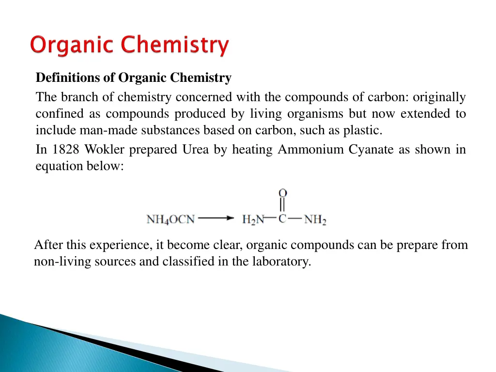 definitions of organic chemistry the branch