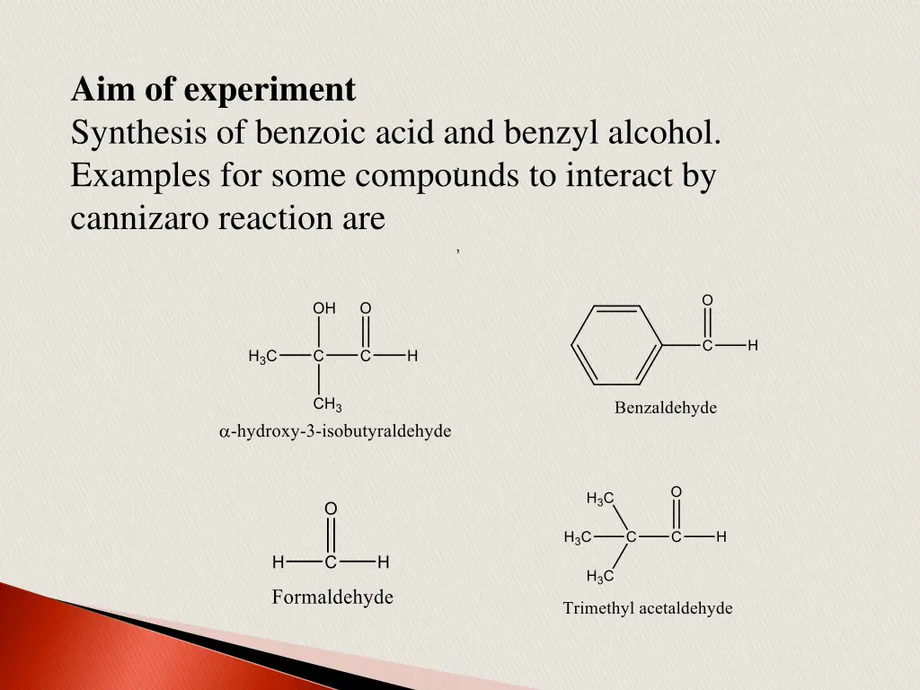 aim of experiment synthesis of benzoic acid